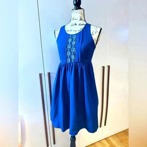 Laundry Navy Dress w Embellishments